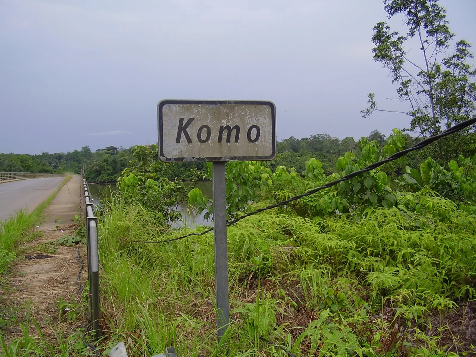 The Komo river where it is crossed by the road linking Libreville to Lambaréné